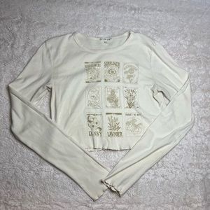 Urban outfitters future state, long sleeve crop top size M